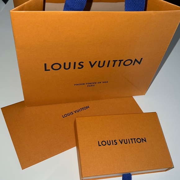 Auth 3PCS Louis Vuitton Paris storage gift shopping box receipt holder paper bag - Picture 2 of 6